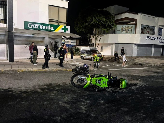  Policías de tránsito en Bucaramanga fueron arrollados por motociclista ebrio