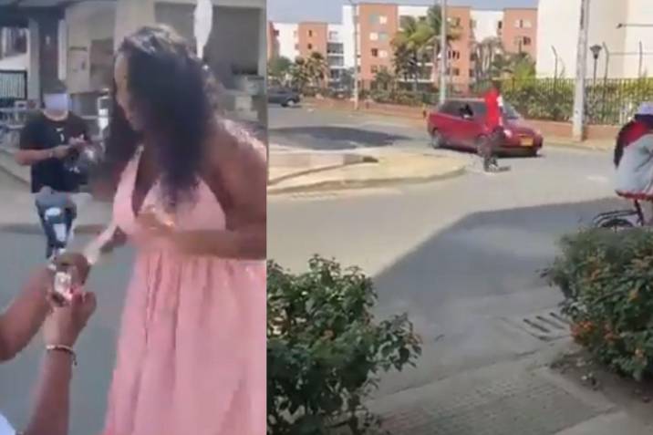  Video | Hombre fingió robo para pedirle matrimonio a su novia en Cali, ¿ella aceptó?